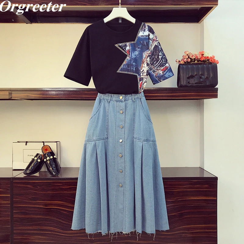 denim suits with rhinestones