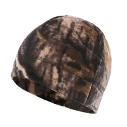 Leaf Camouflage Fashion Winter Warm Fleece Cap Men Outdoor Climbing Cycling Windproof Beanie Hat - Цвет: Leaf Camouflage