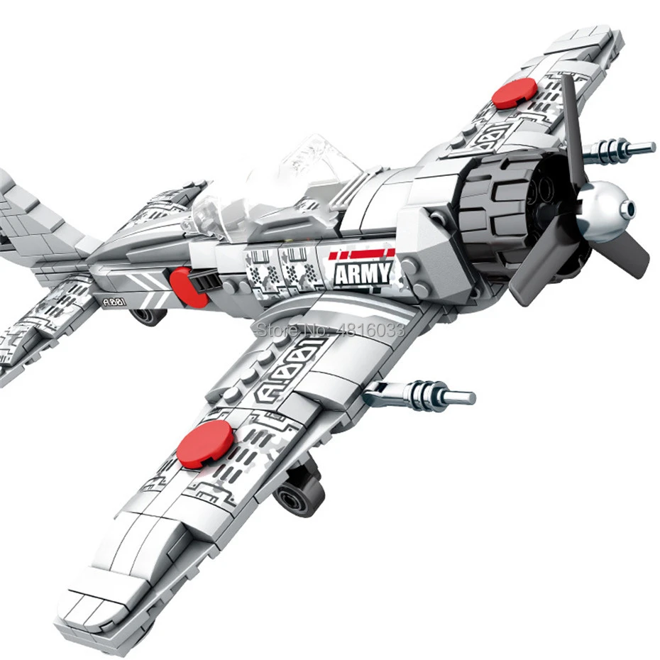 

Army World War Aircraft A6M Zero Fighter compatible legoingly Military ww2 Model Building Block Toys For Kids Gift