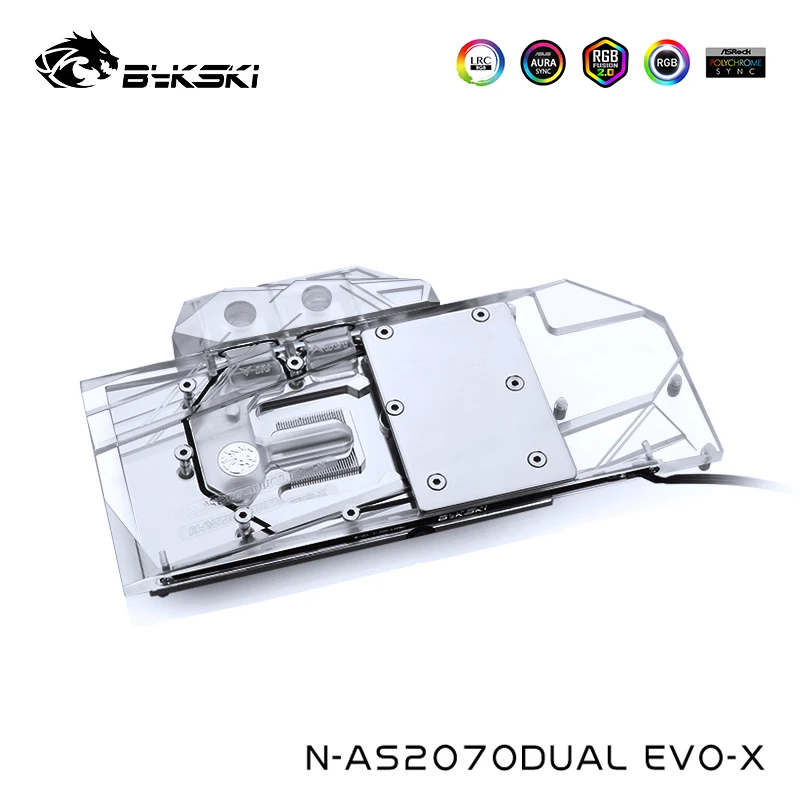 Bykski водный блок для ASUS DUAL RTX 2070 O8G EVO видеокарта GPU/VGA кулер водяного охлаждения