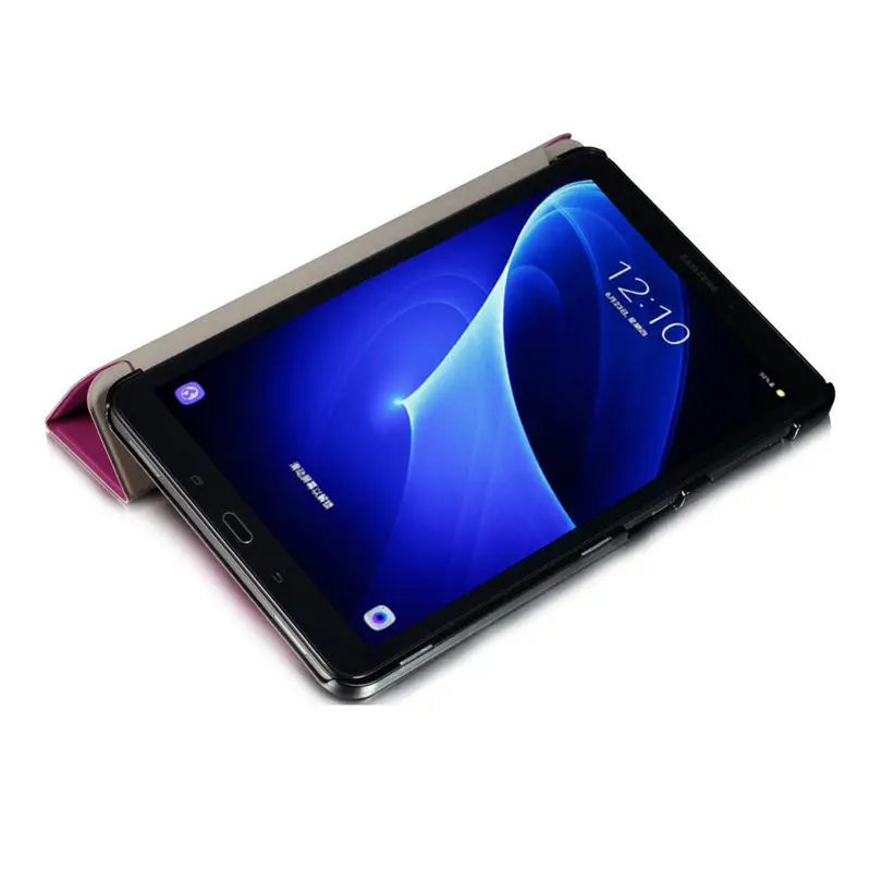 Тонкий магнитный складной Флип PU чехол для Samsung Galaxy Tab A 10,1 T580 T585 T580N T585N SM-T585 Кожаный Чехол+ пленка