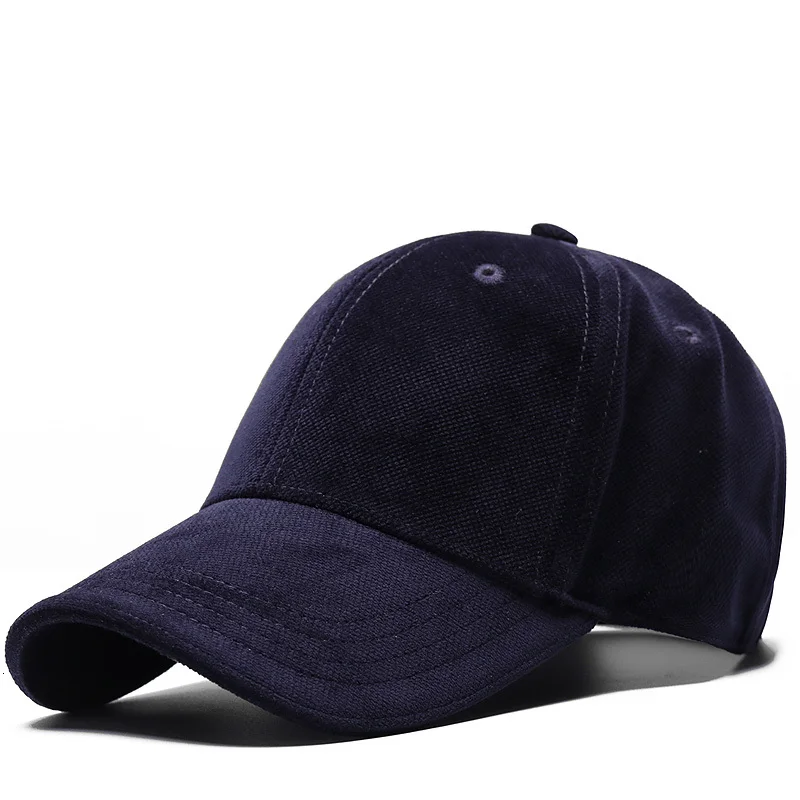 Высококачественная Зимняя Теплая Бархатная бейсбольная кепка бейсболка шапка для мужчин и женщин Gorras Повседневная Кепка 55-60 см - Цвет: blue