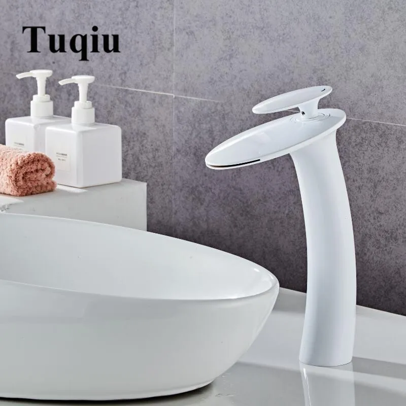 Solid brass faucet cold and hot bathroom faucet waterfall mixing faucet