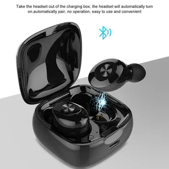 

TWS Bluetooth 5.0 Earphones Wireless Waterproof Mini In-ear HIFI Headset#T2
