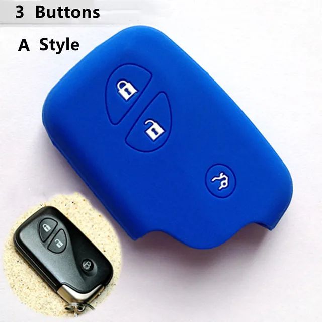 Car Key Cover Case For Lexus 3/4 Buttons CT200H GX400 GX460 IS250 IS300C RX270 ES240 ES350 LS460 GS300 450h 460h RX LX GX ES250 A-Blue