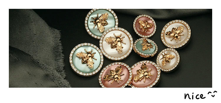 6PCS Metal Gold Flower Square Buttons for Clothing Fashion Coat Fragrant Vintage Wind Sweater Cardigan sewing Buttons Clothes