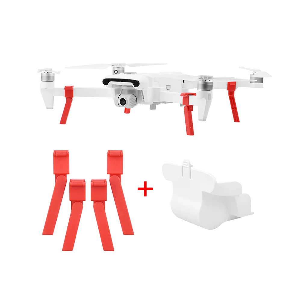 4pcs Landing Gear Extended Heighten Leg+ Lens protection cover for Xiaomi FIMI X8 SE Accessories - Цвет: as shown