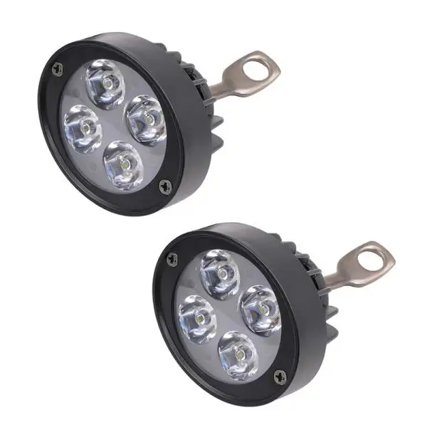 

2Pcs 4LED Car External Headlight 24W Motorcycle Headlight Driving Spot Fog Light Mirror Mount Spotlight Lamp Adjustable Bright