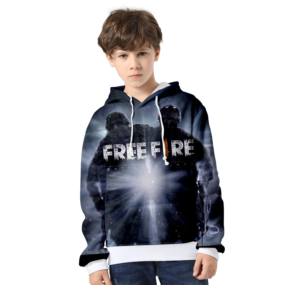Sudadera capucha para niños de 3 14 años, con estampado 3D juego de fuego gratis, abrigo Harajuku a la moda, jersey para niños| Sudaderas con capucha y sudaderas| - AliExpress