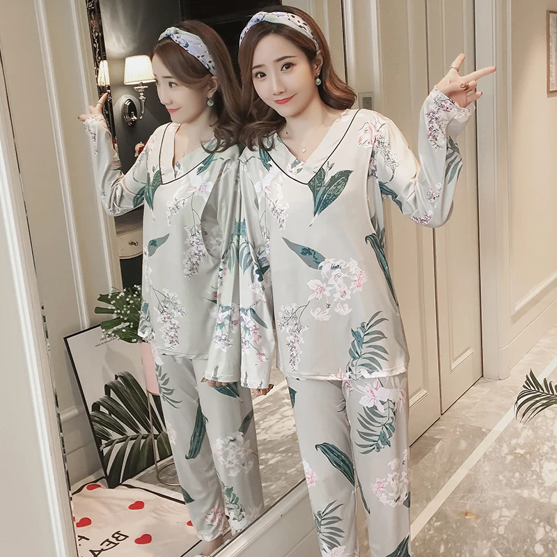 CY aoni508xiangbinba Модные пижамы для беременных; коллекция года; сезон весна; домашняя одежда; пижамные комплекты с длинными рукавами; осенняя одежда с рисунком для женщин; одежда для сна для беременных и кормящих - Цвет: CY aoni508xiangbinba