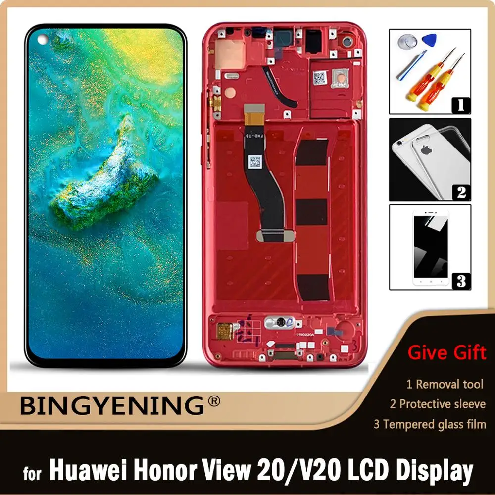 Оригинальный Для Huawei Honor V20 ЖК-дисплей с цифровым преобразователем сенсорного