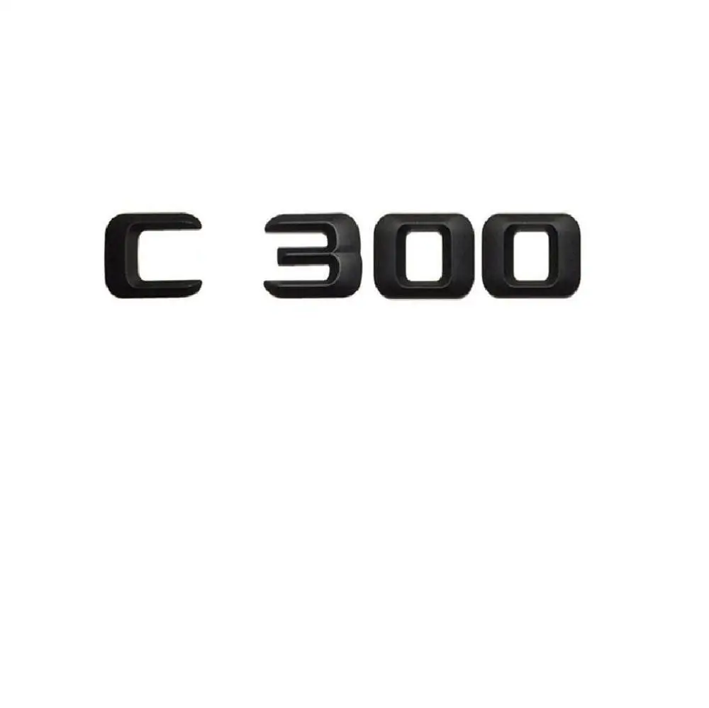 Matte Black 3D матовые черные числа буквы эмблемы значки багажника для Mercedes C Class C300 - Цвет: Matte Black