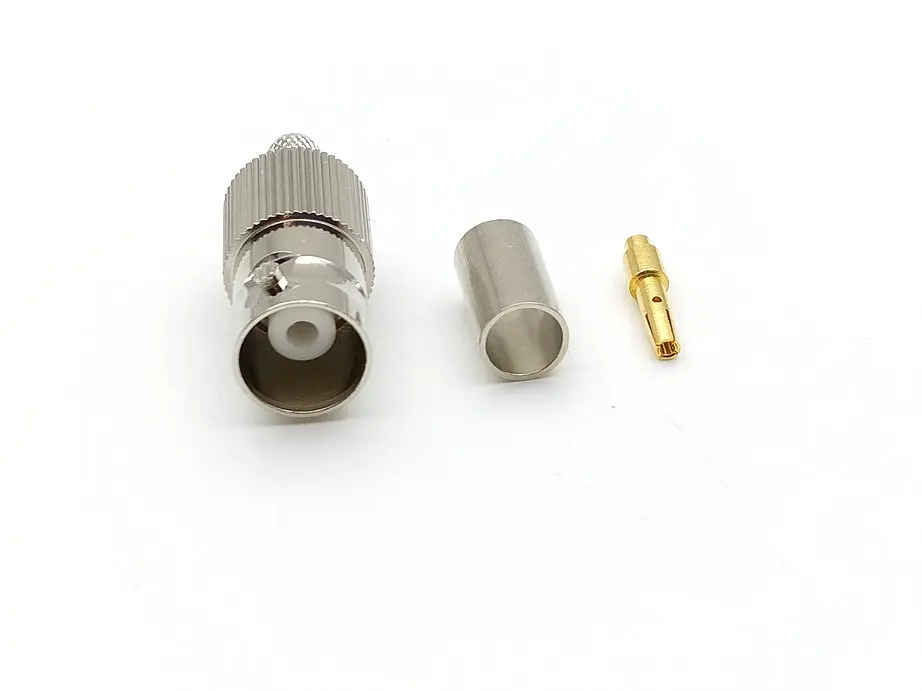10 x BNC Female Jack Crimp for RG58 RG142 RG400 LMR195 Cable Coaxial Connector