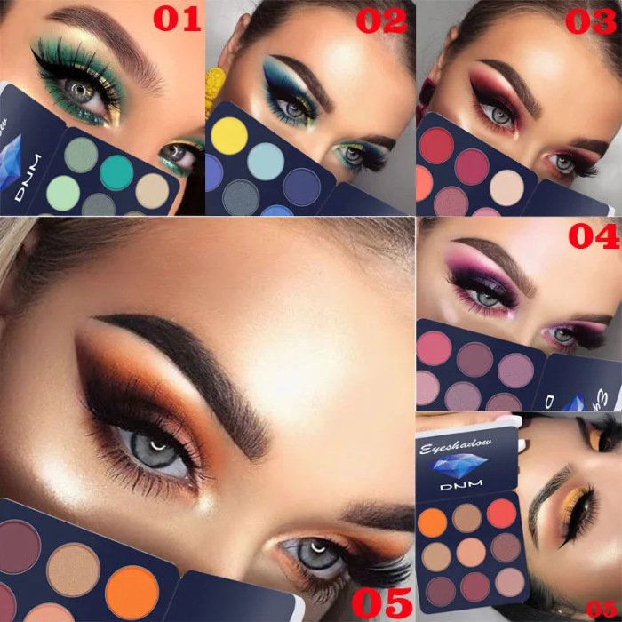 Women Eyeshadow 9 Color Matte Waterproof Long Lasting Eye Shadow Plate Ladies Cosmetic JS11