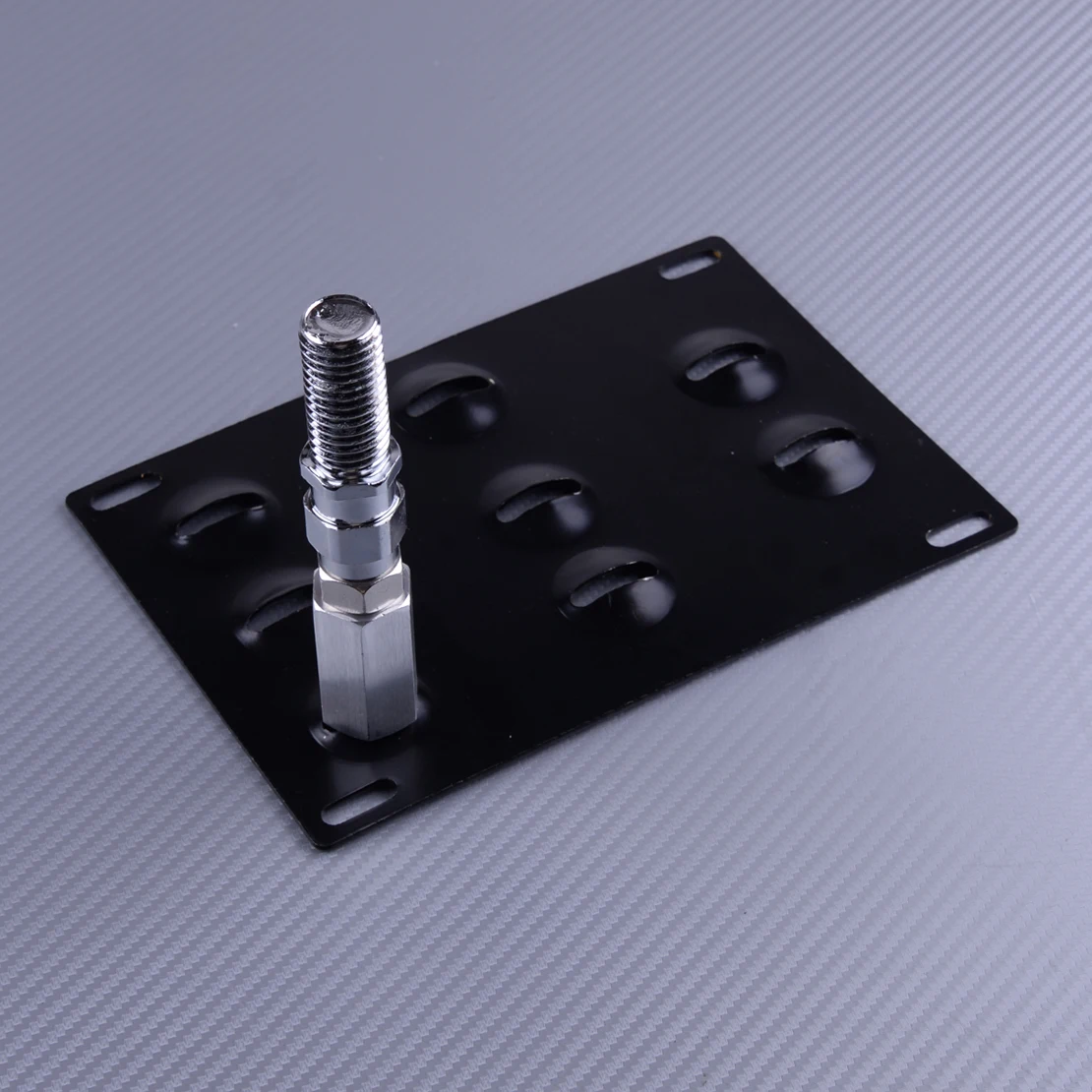 

DWCX Black Car Front Bumper Tow Hook License Plate Mounting Bracket Holder Metal Fit for Mazda 3 6 CX5PY 2016 2017 2018 2019