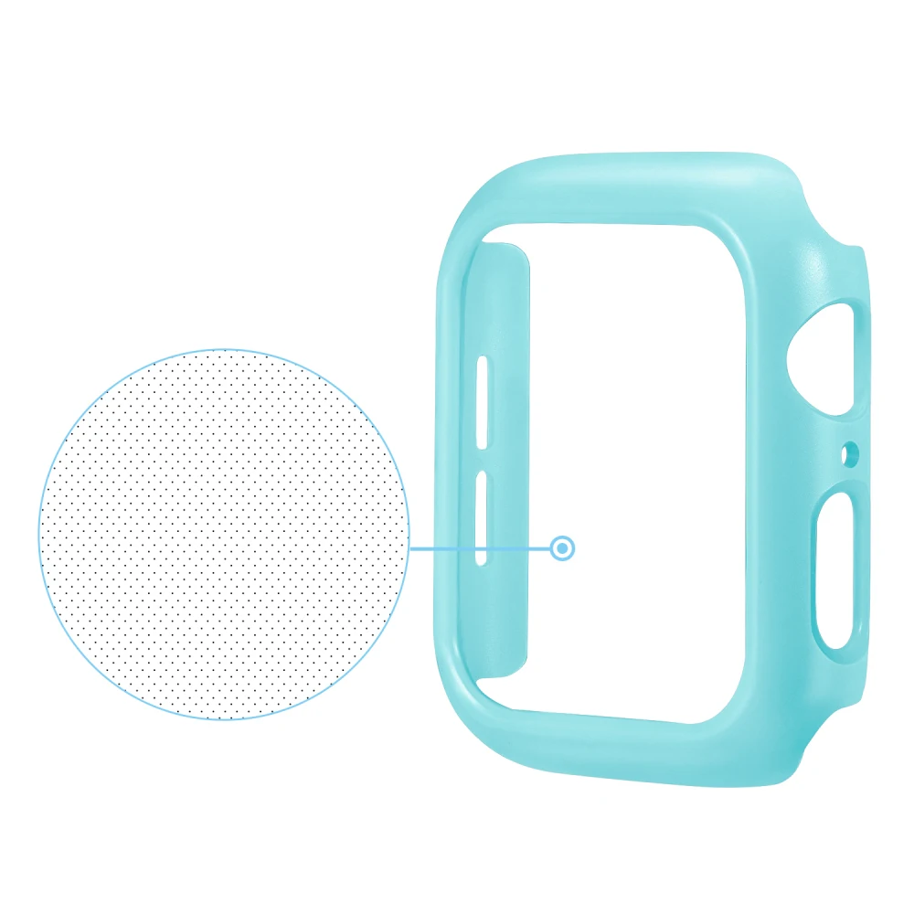 Защитный чехол для Apple Watch 5, 4, 3, 2, 1, 40 мм, 44 мм, полный Чехол для Iwatch Series 5, 4, 3, 2, 1, 38 мм, 42 мм, тонкий корпус из поликарбоната - Цвет: Светло-голубой