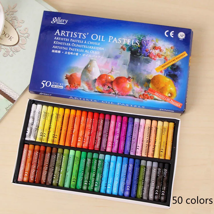 50 colors MUNGYO Allied картина маслом стержень швабры картина маслом стержень мягкий карандаш Детский граффити живопись порошок - Цвет: 50 colors