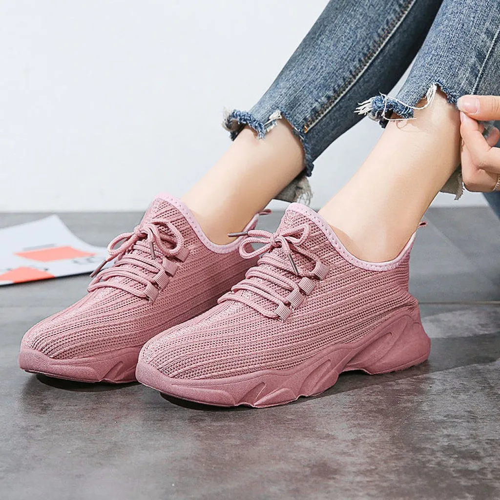 Женская обувь на шнуровке; теннисные туфли; дышащая обувь; zapatillas mujer; спортивные кроссовки для бега; повседневная обувь; Harajuku zapatos de mujer