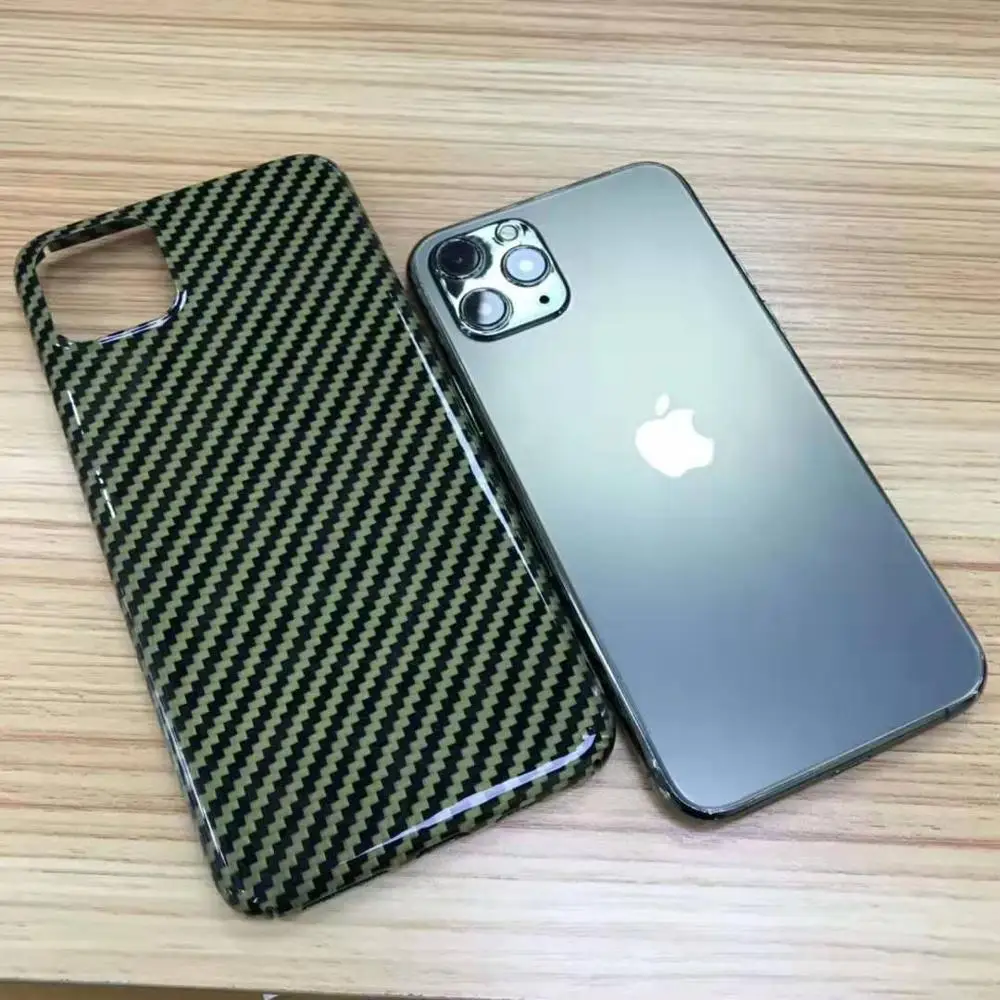 Карбоновый материал защита мобильного телефона для Apple 11 iPhone 11 Pro max тонкий светильник