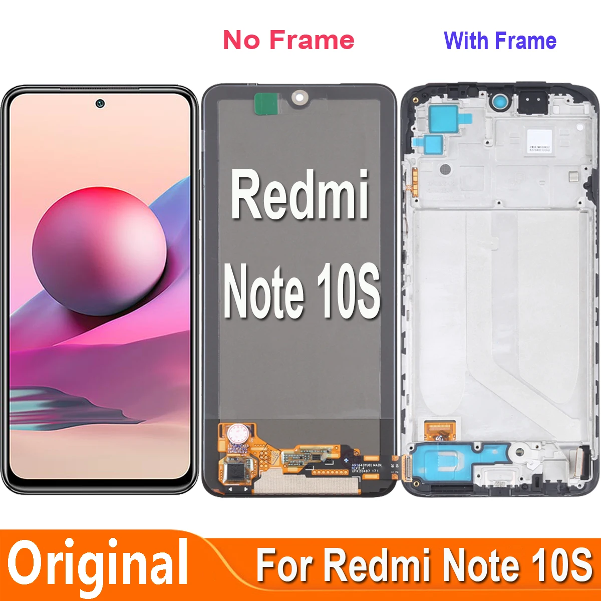 

Original For Xiaomi Redmi Note 10S LCD Display Touch Screen Digitizer Assembly Note 10S M2101K7BG M2101K7BI M2101K7BNY M2101K7BL