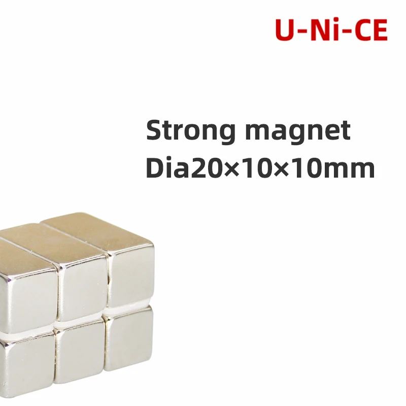 

5 pieces N35 NdFeB neodymium magnet 20x10x10mm small square block strong magnets 20 * 10*10mm rare earth permanent magnet