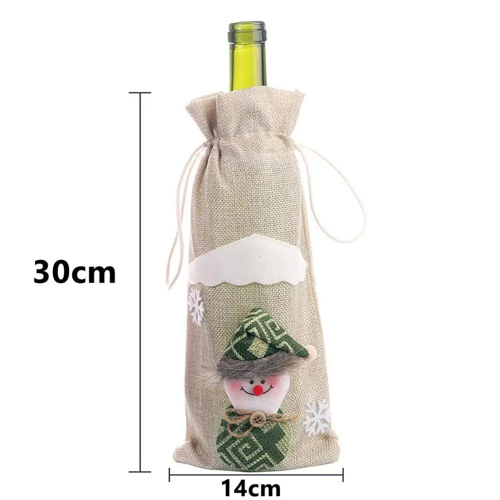 Wine Bottle Cover 3 Taoup Merry Christmas светодиодный светильник s Подвески Висячие украшения Рождественское украшение стола для дома Рождественский светильник светодиодный Noel Декор Санта-Клауса - Цвет: Wine Bottle Cover 3