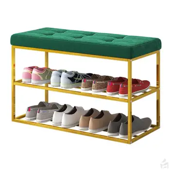 

Shoe bench home doorway Shoe stool can sit shoe rack rectangular stool simple shoe rack European storage stool