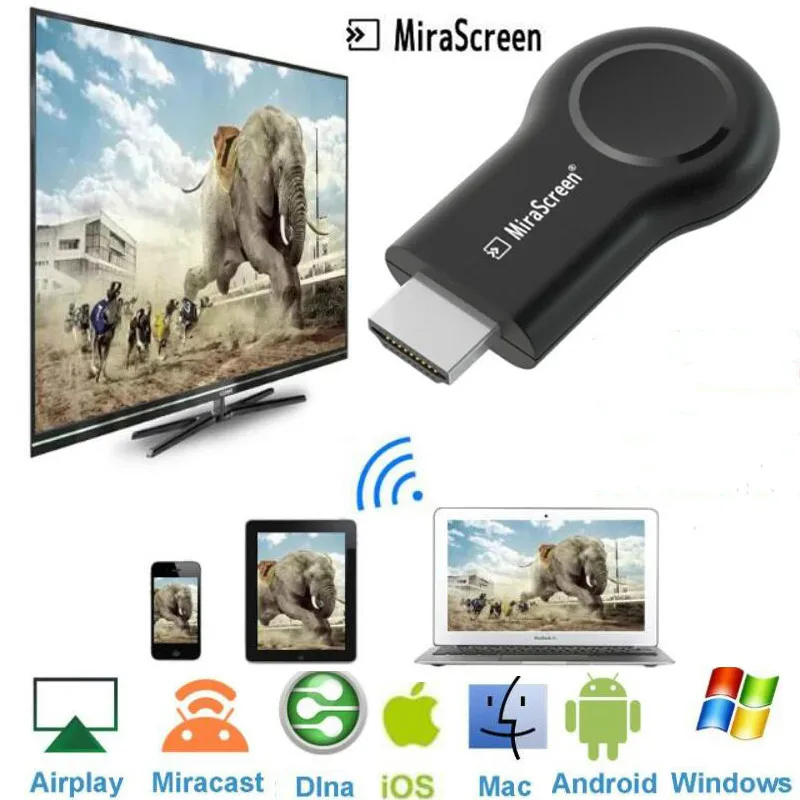 ТВ флешка 1080P беспроводной HDMI Wifi Дисплей ключ Anycast Miracast DLNA AirPlay зеркальный экран