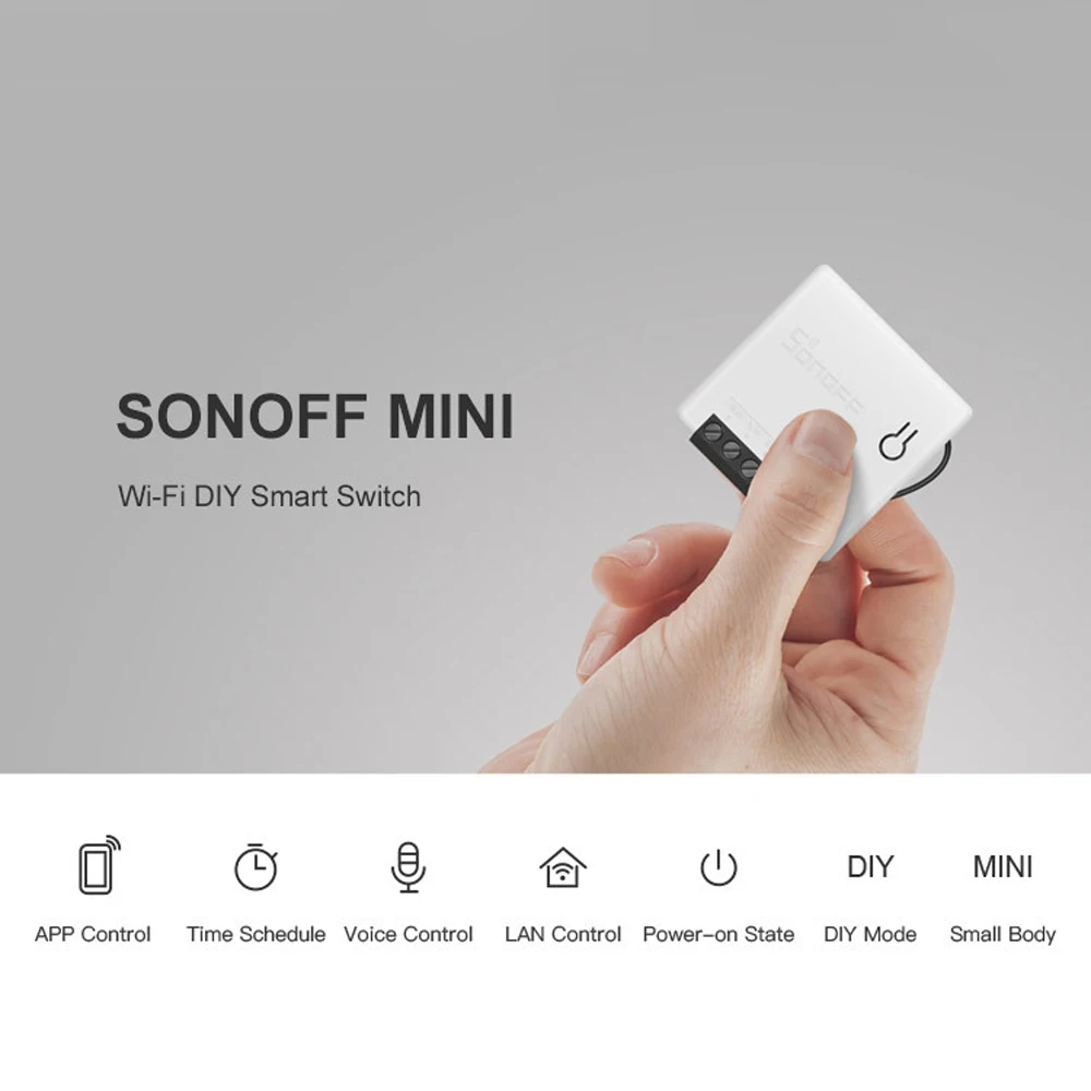 SONOFF мини двухсторонний Интеллектуальный переключатель поддержка s FAI DA TE режим бытовой техники Автоматизация смарт-переключатели Поддержка Wi-Fi