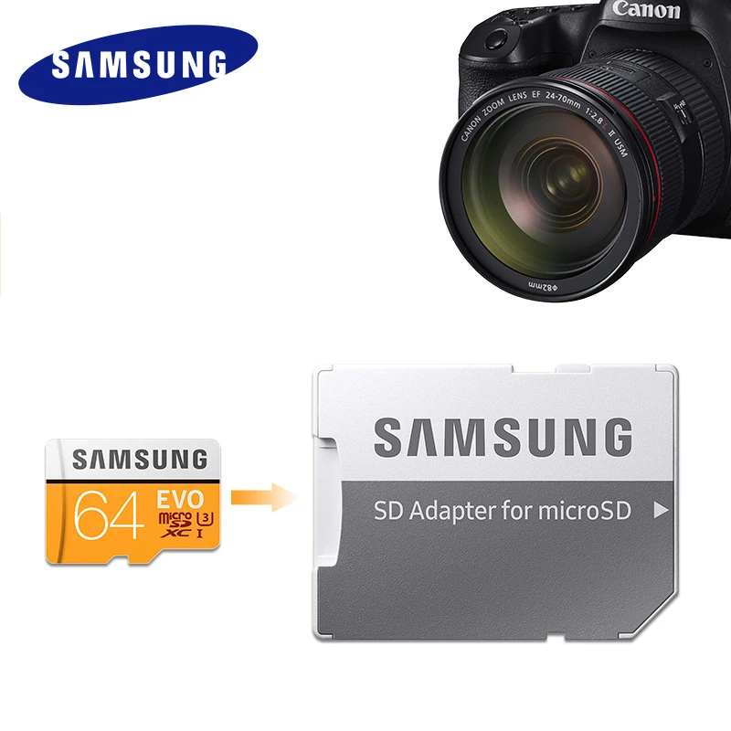 SAMSUNG TF Micro SD карта EVO Plus карта памяти Microsd класс 10 32 Гб 64 Гб 128 ГБ cartao de memoria