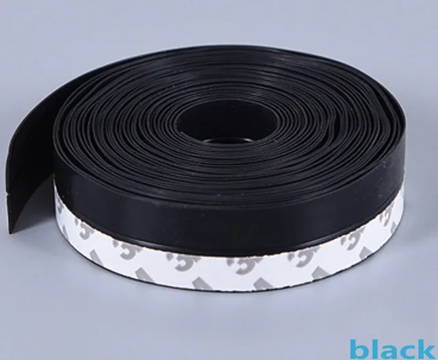 25mm X3m Самоклеящаяся уплотнительная прокладка для двери, Погодная прокладка, силиконовая звукоизоляция, уплотнение окна, уплотнение пыли, насекомых, дверная прокладка 25 мм/35 мм/45 мм - Цвет: 25mm X3m