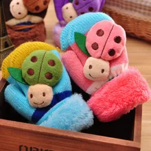 Горячая Распродажа, вязаные перчатки для маленьких девочек, модные разноцветные веревочные перчатки на меху, перчатки на запястье для детей, От 6 месяцев до 4 лет