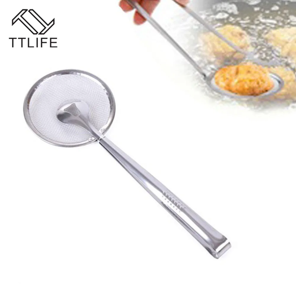 TTLIFE мульти функциональный фильтрующая ложка с зажимом Еда Кухня масло для жарки