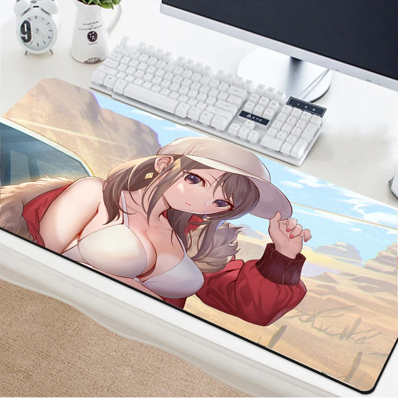 Yuzuoan аниме для девочек большой Управление RGB светодиодный Мышь Pad 7 цветов USB Освещение Подсветка для игровых ПК цельный стол коврики и ковры коврики