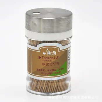 

With Box Carbonated Bamboo Toothpick Double Headed Fine Toothpick Restaurant Household Delicacy Metal Boxed Tooth Exquisite Toot