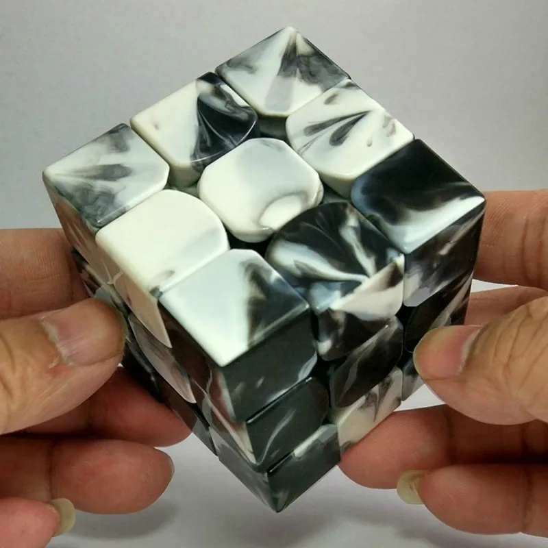 QiYi Valk3 Magic Нео Куб 55,5 мм Размеры 3x3 профессиональный Скорость кубик, для соревнований, кубики Игрушка Черный Stickeless головоломка магический куб