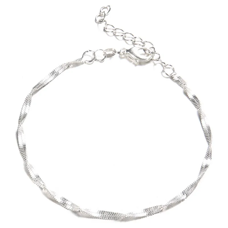 1pc Ankle Bracelet Barefoot Sandal Beach Foot Jewelry anklets for women Bohemian Simple Twisted Anklet