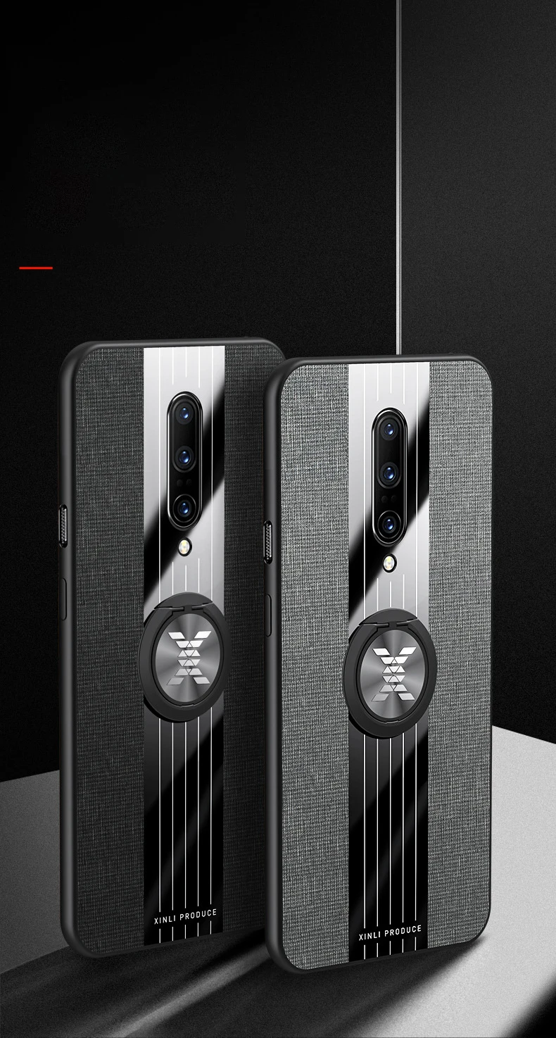 Ikrsses для OnePlus 7 Pro Чехол простая скатерть текстура автомобильный держатель с магнитным креплением чехол для OnePlus 6 6T края из ТПУ и ПК задняя панель Крышка
