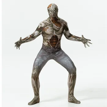 

Adult Creepy Zombie Monster Horror Zentai Suit Halloween Cosplay Carnival Terror Costume