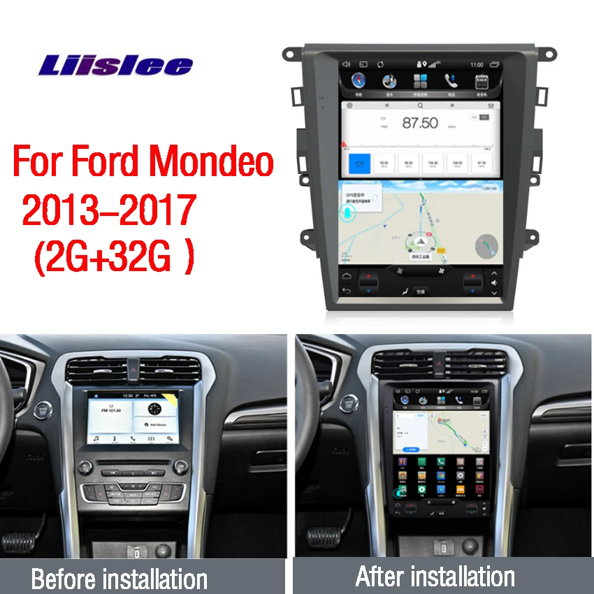 Для Ford Mondeo 2013- автомобильный Радио Аудио Видео Мультимедиа dvd-плеер wifi DVR gps Navi навигация Android7.1 2G+ 3 2G 12,1 дюймов ram - Цвет: navigation