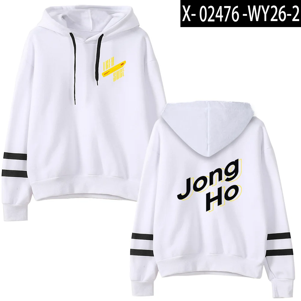 Красный KPOP fans ATEEZ толстовка женская одежда забавные женские Jpop толстовки хип хоп полиэстер/хлопок Harajuku спортивный костюм - Цвет: white
