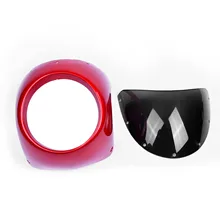 Ретро кафе гонщик стиль обтекатель руля и экран Универсальный Подходит 7 фар