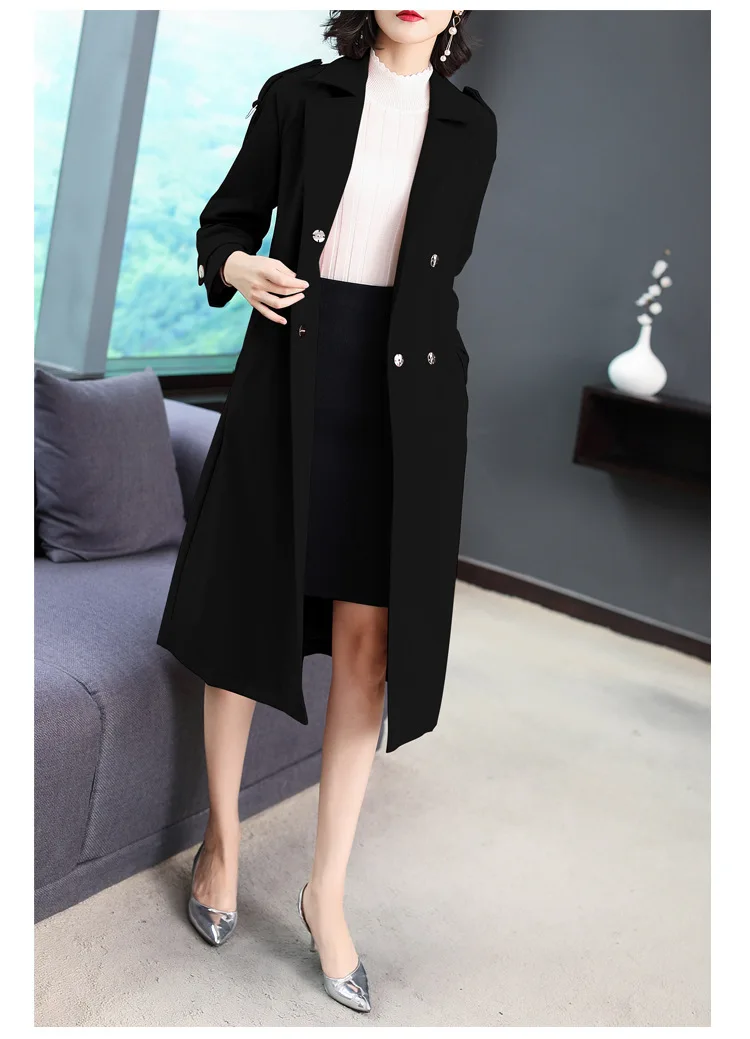 Y8461 стиль элегантный фасоли Slim Fit на шнуровке Ol средней длины пальто