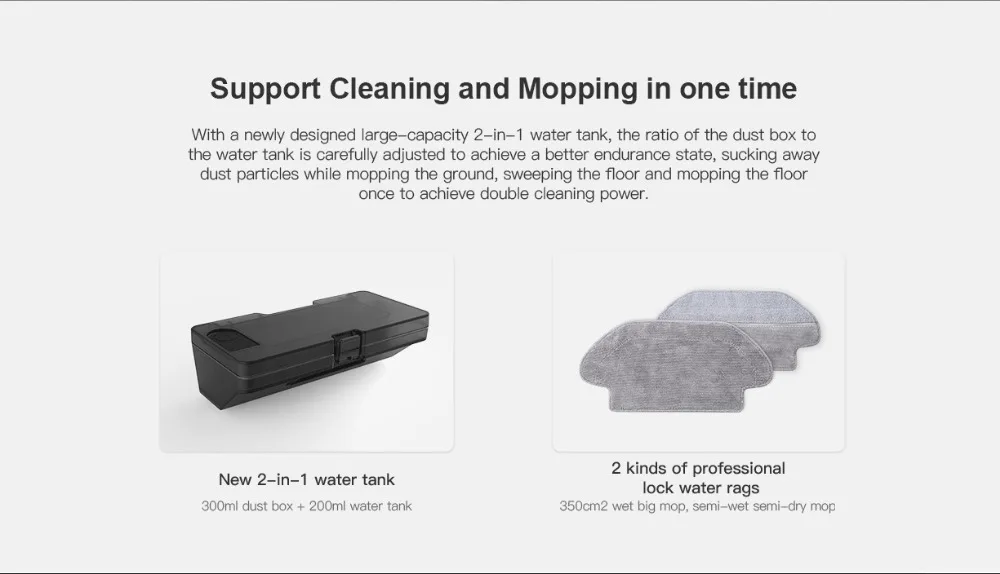 Original VIOMI V2 PRO vacuum cleaner 2100pa LDS strong suction sweeping robot automatic charging LDS laser navigation scanning 3