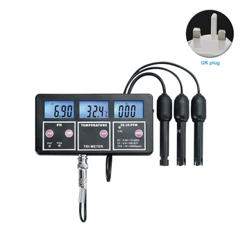 

6 In 1 Water Quality Temperature Pool Digital Display Professional ORP EC CF TDS PPM Accurate Multi Parameter PH Meter Wide Use