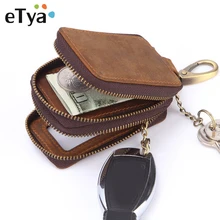 Модный брелок для ключей бумажник Для мужчин Для женщин натуральная кожа автомобильный держатель для ключей, администратор для Для мужчин Винтаж многофункциональный домашний брелок для ключей кошельки