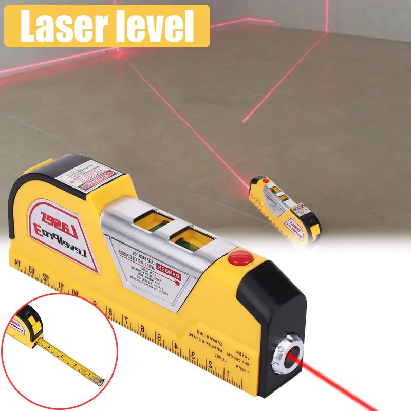 Желтый черный угол измерения ABS практичный лазерный уровень большой момент игрушка прочный уровень линейка, измерительный инструмент
