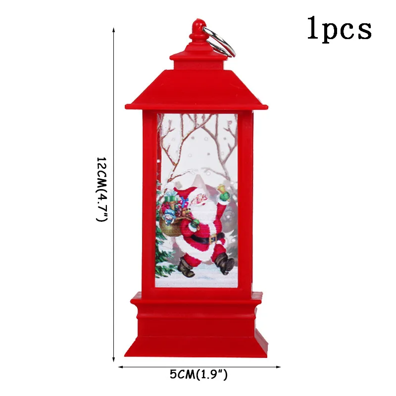 1pcs LED lanternC Рождественская Подарочная коробка Санта Клаус Рождественская елка украшения шар новогодний Navidad рождественские кухонные украшения для дома Kerst Noel - Цвет: 1pcs LED lanternC