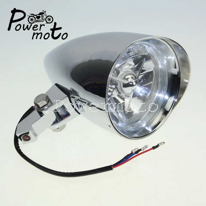 Cafe Racer пуля фара H4 12V 60/55 Вт HI/LO луч ходовой огонь для Honda Shadow VTX Kawasaki VN Suzuki M109R измельчитель