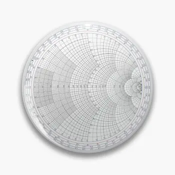 

An Impedance Smith Chart with no data plotted Novelty Metal Lapel Pin Collar Pins Brooch Badge Backpack Hat Accessories